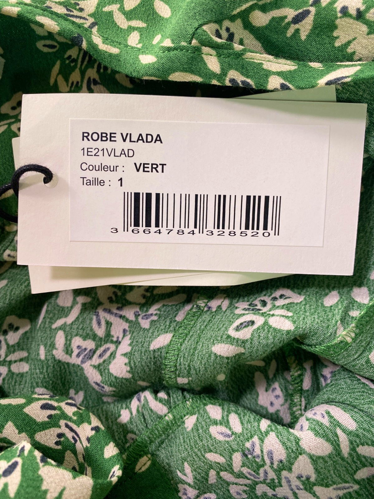 Ba&sh Green Robe Vlada Dress SZ1 UK 8