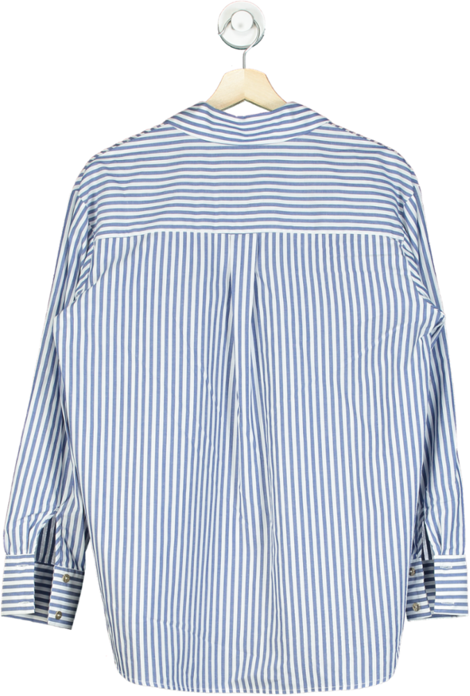 River Island Blue-White Striped Shirt UK 10