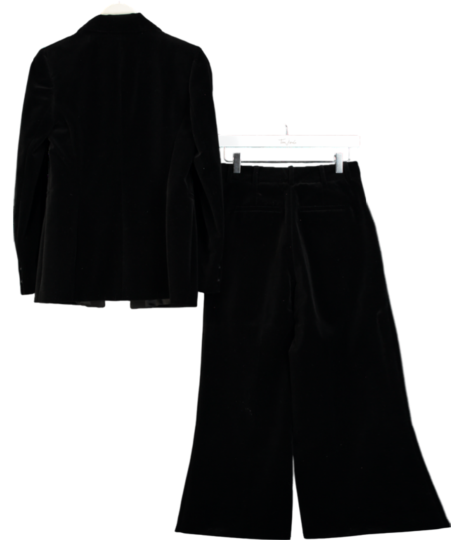 Cefinn  Black Velvet Tailored tux 2-piece Suit  UK 8