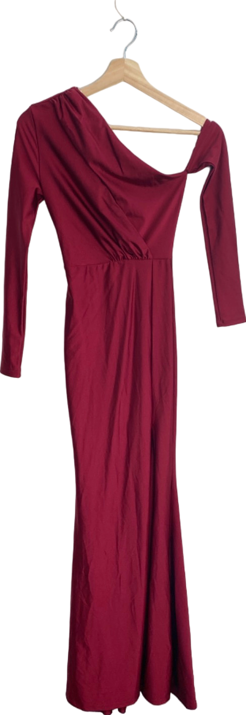 FashionNova Red Off-Shoulder Evening Dress XS