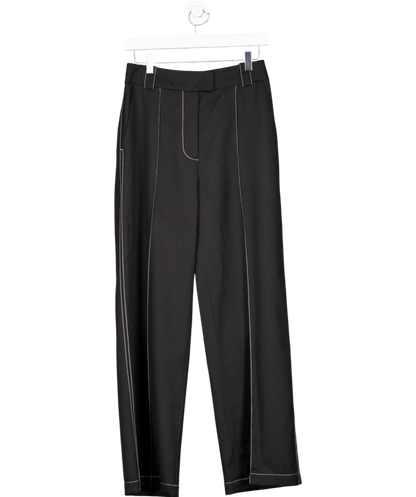 Attire The Studio Black Topstitched Trousers UK S