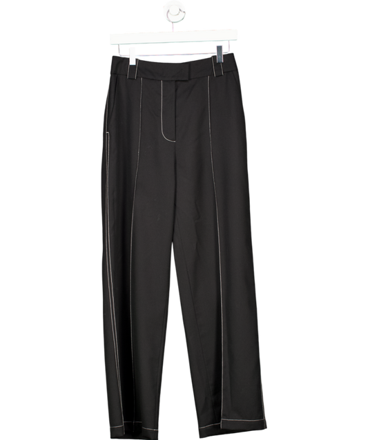 Attire The Studio Black Topstitched Trousers UK S