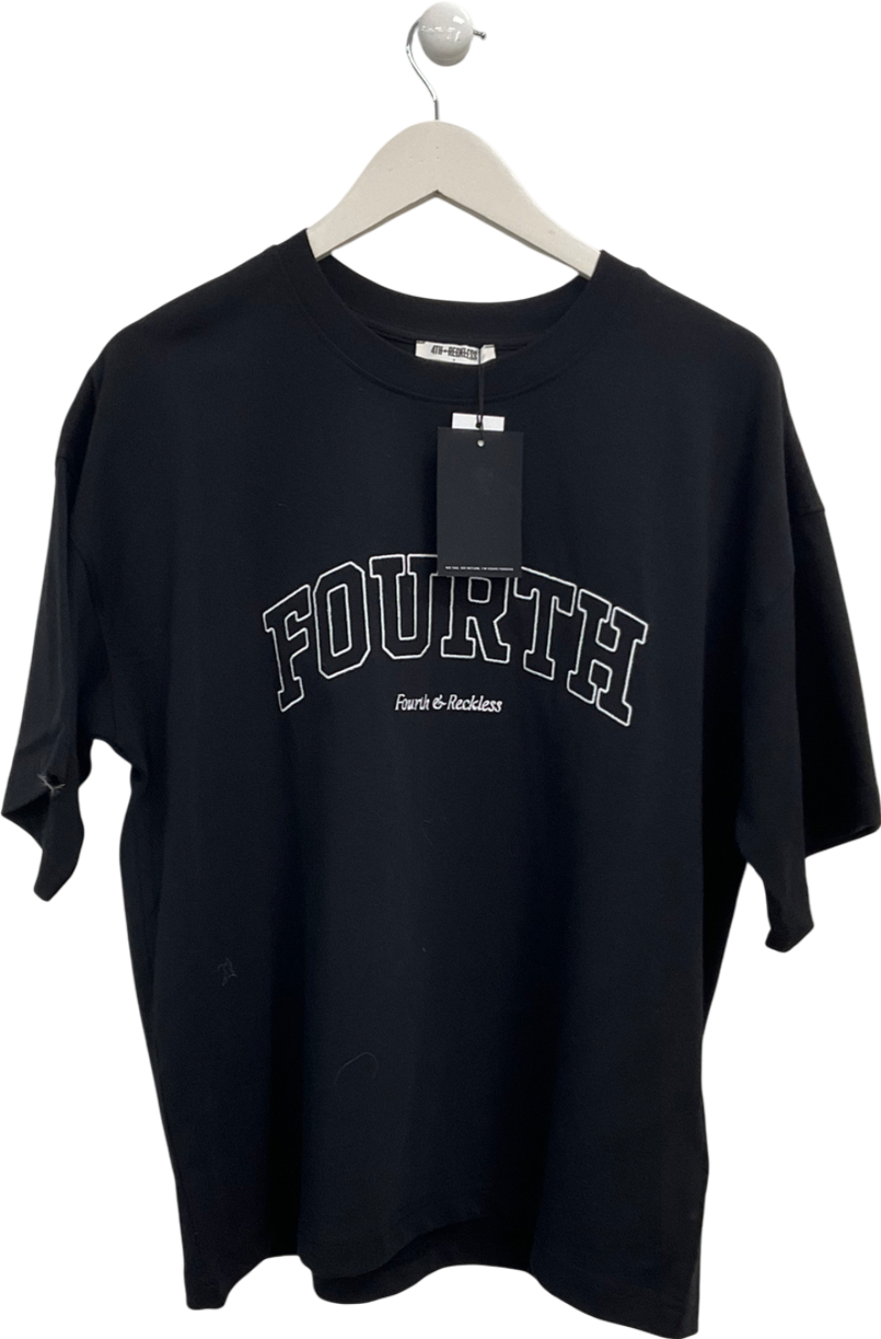 4th & Reckless Black Alice T-shirt UK S