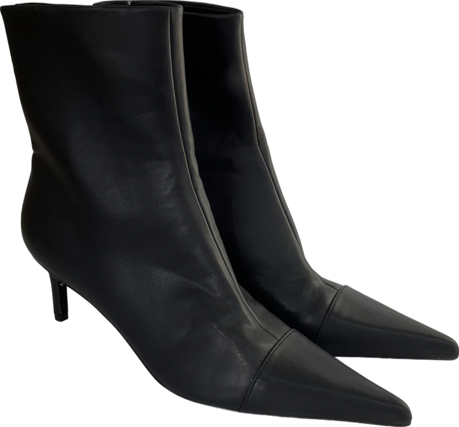 ASOS Rosalie Kitten Heel Mid Boots In Black UK 7 EU 41 👞