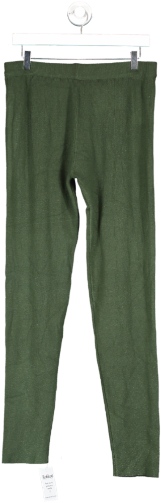 QED London Green Knit Look Leggings One Size