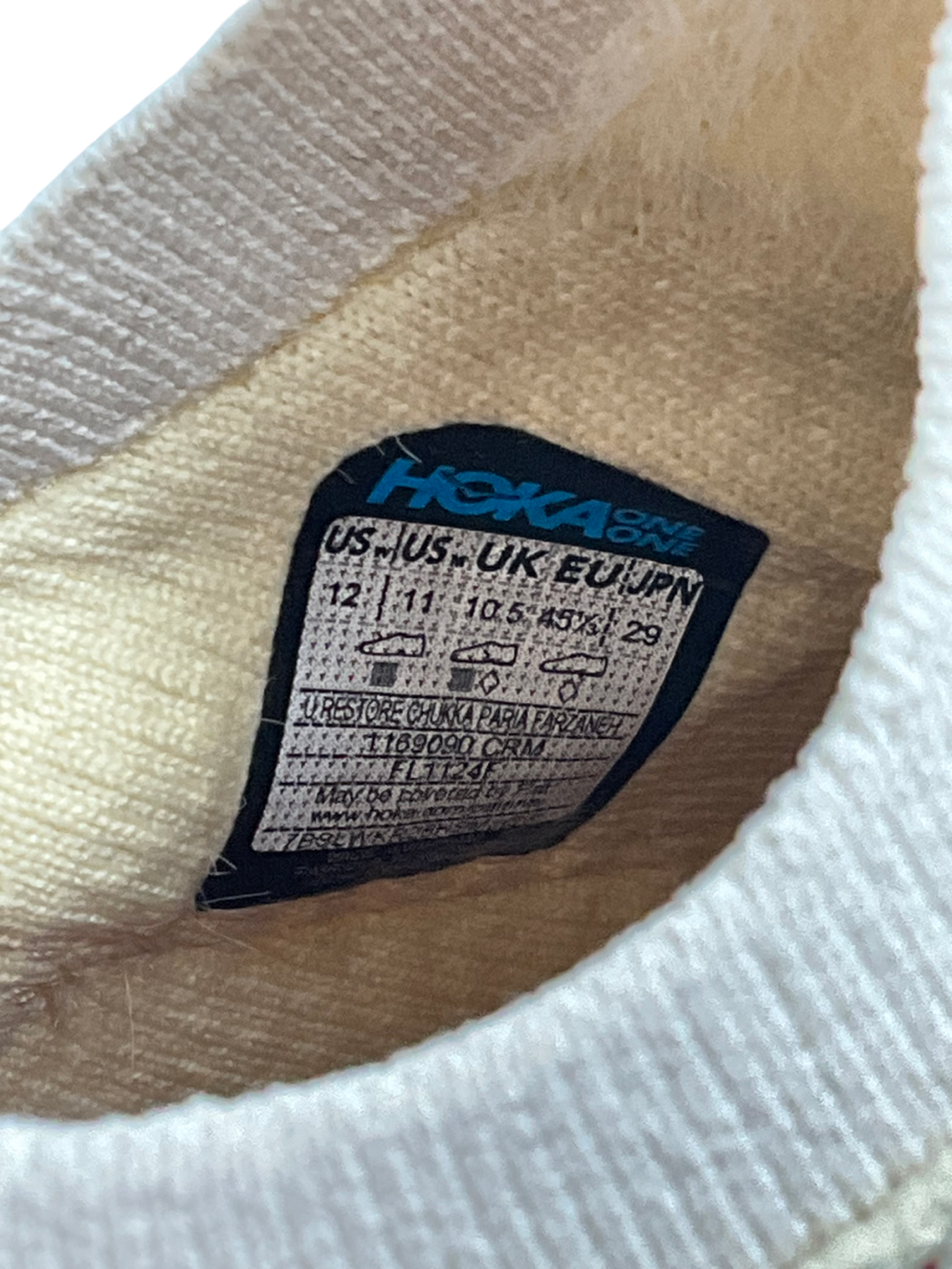 hoka Cream Restore Chukka Paria Farzaneh UK 10.5 EU 44.5 👞