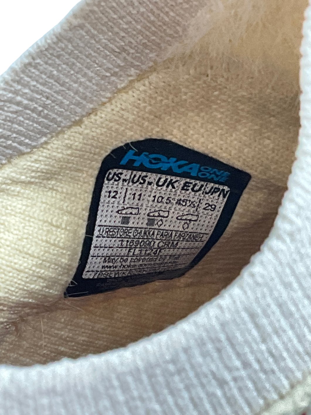 hoka Cream Restore Chukka Paria Farzaneh UK 10.5 EU 44.5 👞