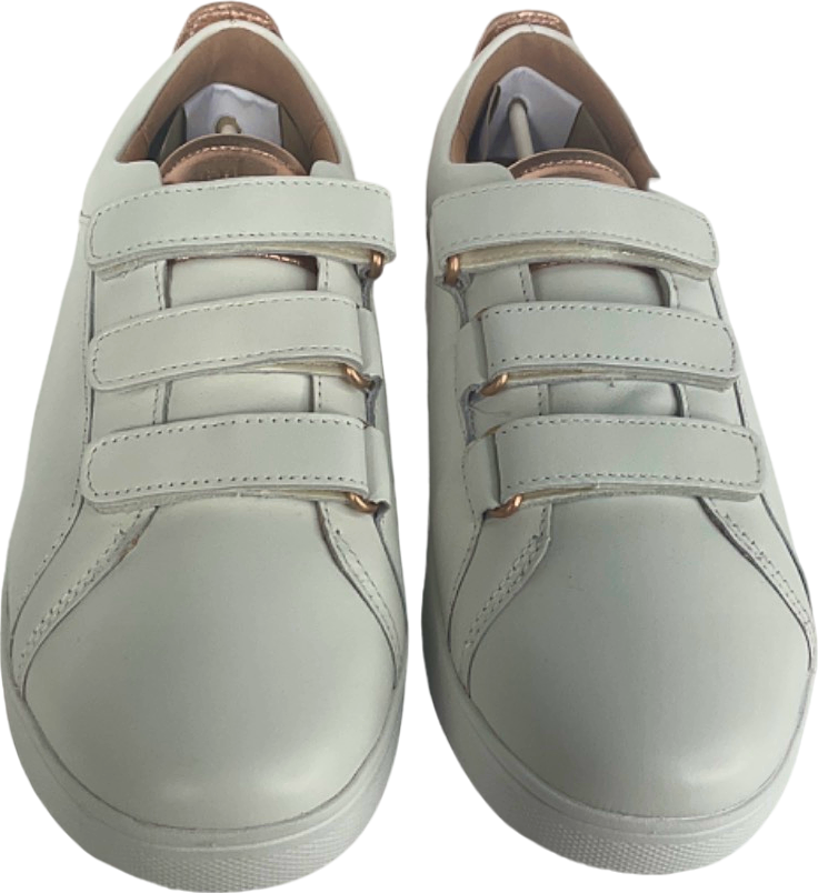 Fitflop White Leather Velcro Sneakers UK 5