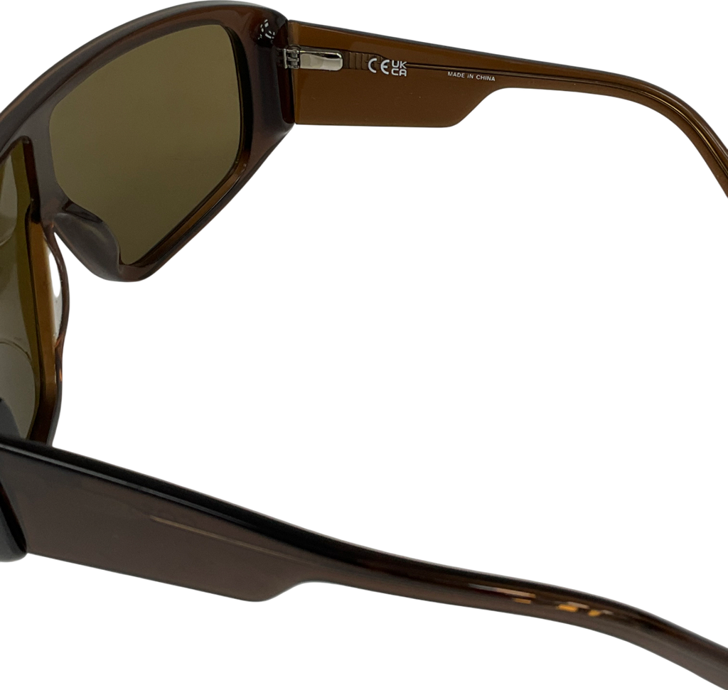 cos Brown Oversized Visor Sunglasses