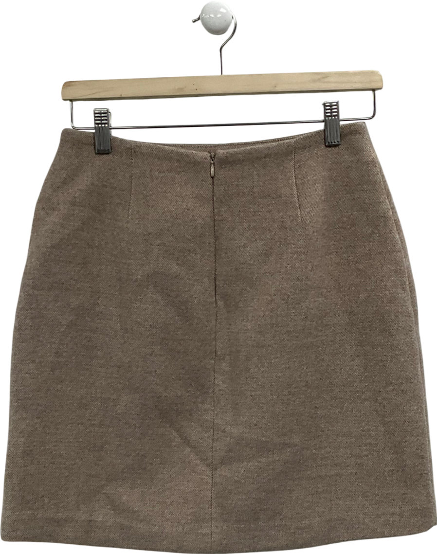 TU Beige Neutral Tweed Mini Skirt UK 8