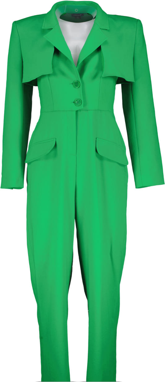 Karen Millen Green Button Up Two Piece Jumpsuit UK 8