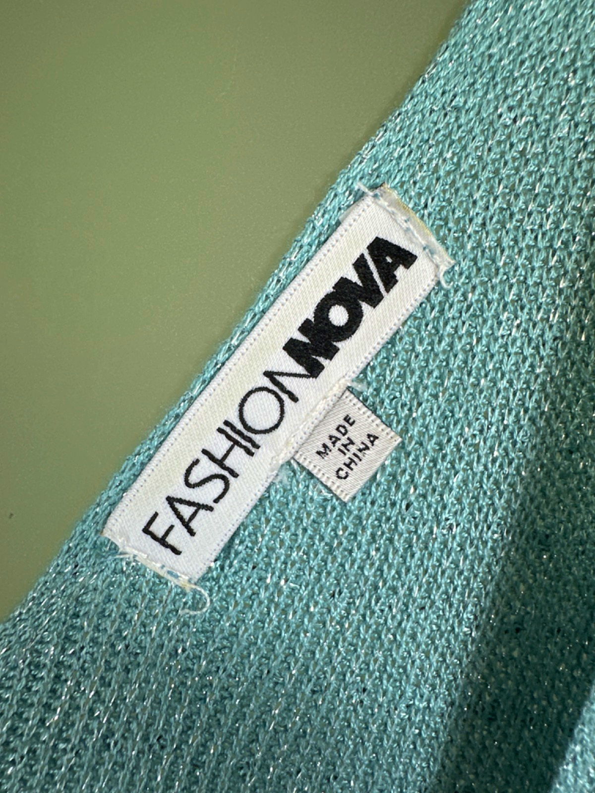 Fashion Nova Aqua Sleeveless Maxi Dress UK S