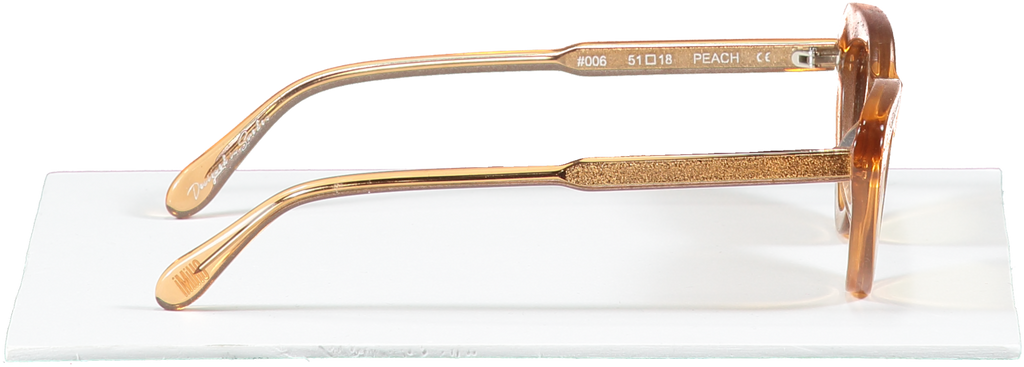 Chimi Brown Cat Eye Sunglasses Peach  in case