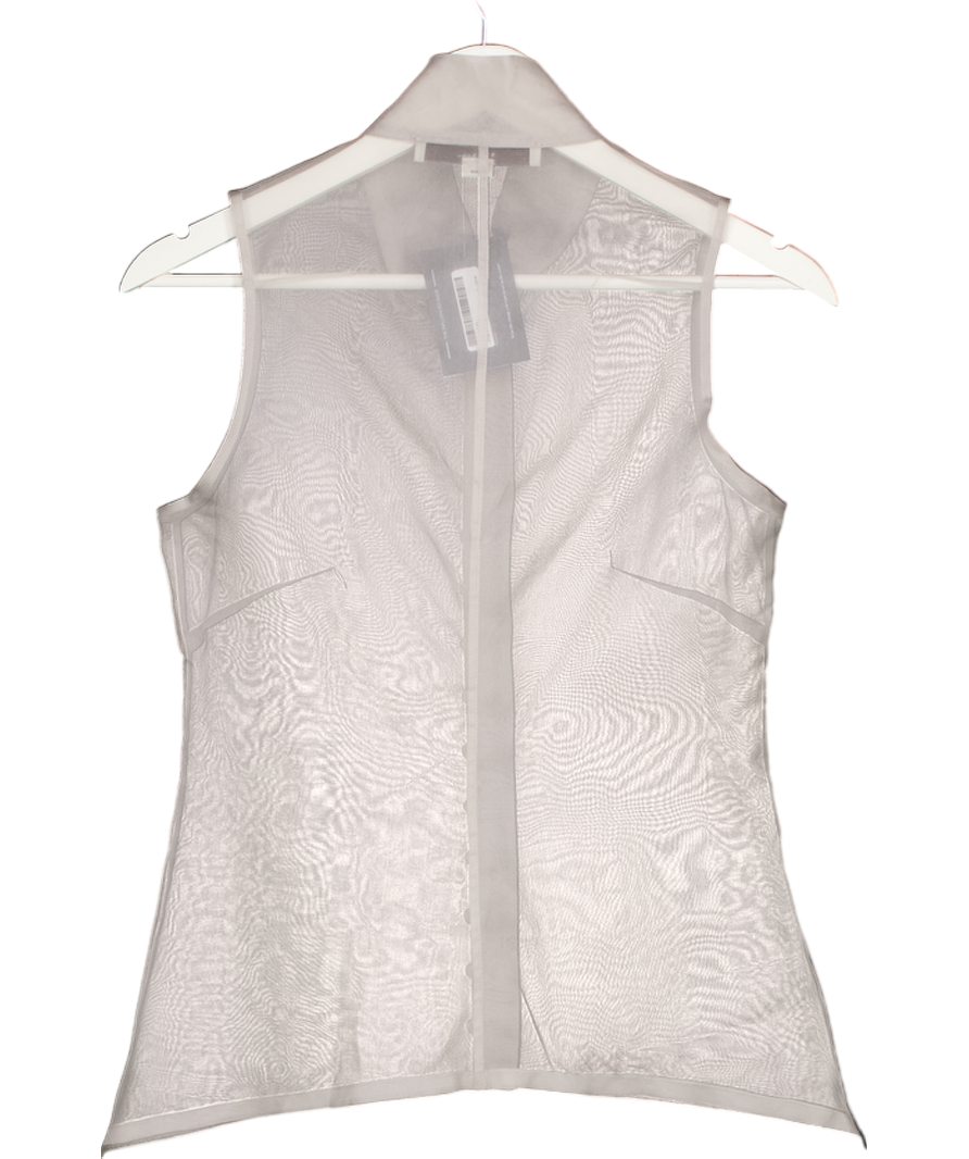 Remain Birger Christensen Grey Organza Sleeveless Blouse UK S