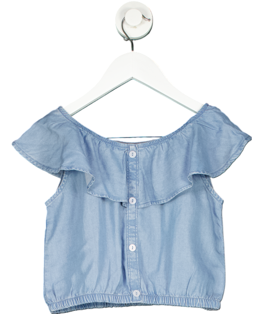 MANGO Blue Denim Blouse With Buttons 6 Years