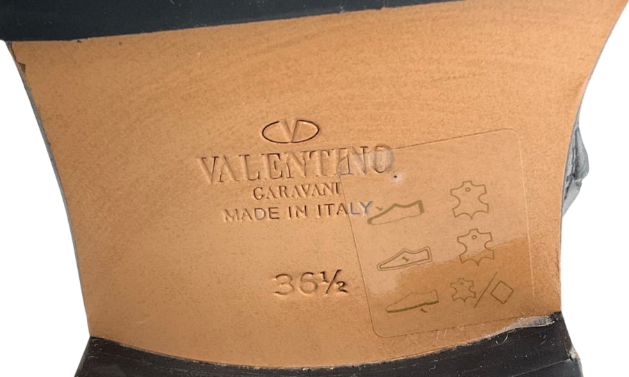 Valentino Black Garavani Runaway Buckle Over The Knee Boots UK 3.5 EU 36.5 👠