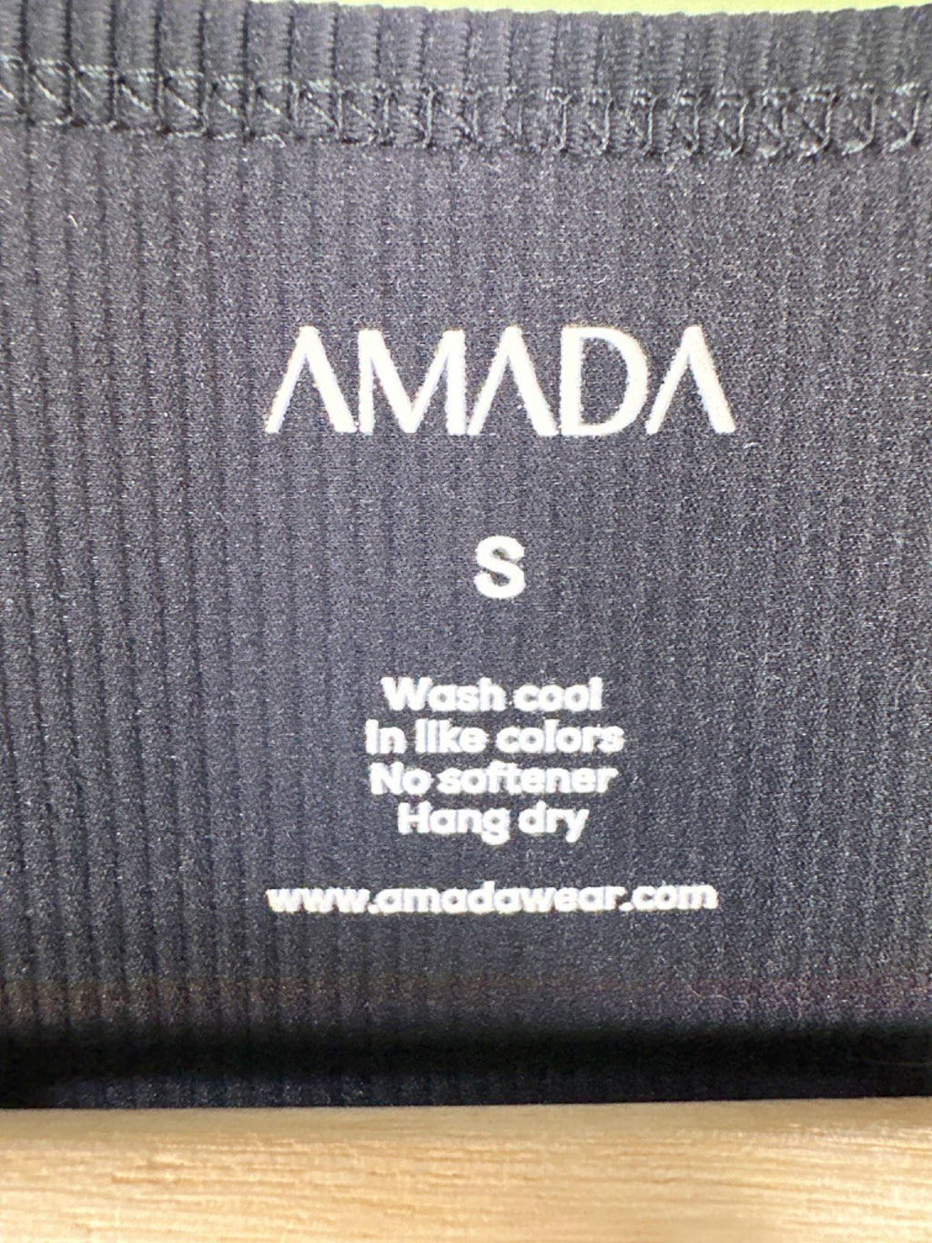 Almada Black Ribbed Crop Top UK S