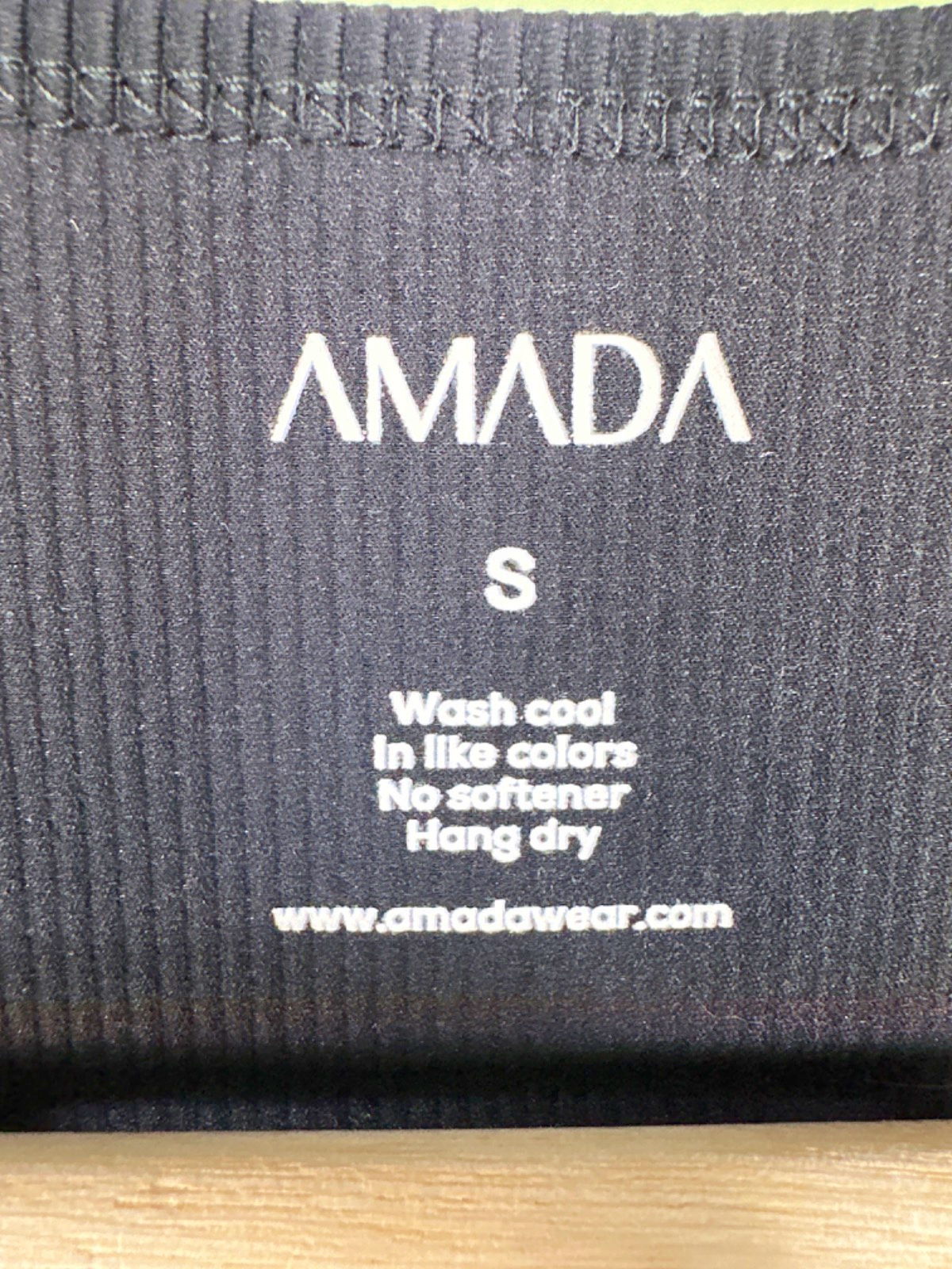 Almada Black Ribbed Crop Top UK S