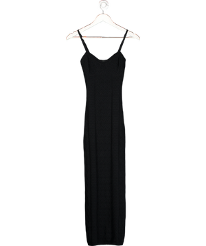 FOREVER NEW Black Crochet Strappy Midi Dress UK 6