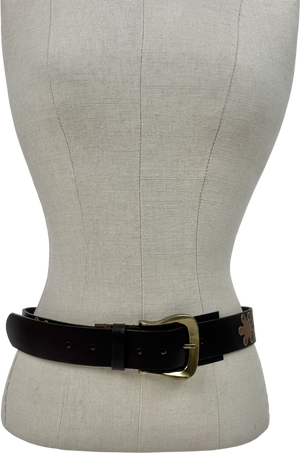 Free People Brown Sonny Studded Belt UK XS/S
