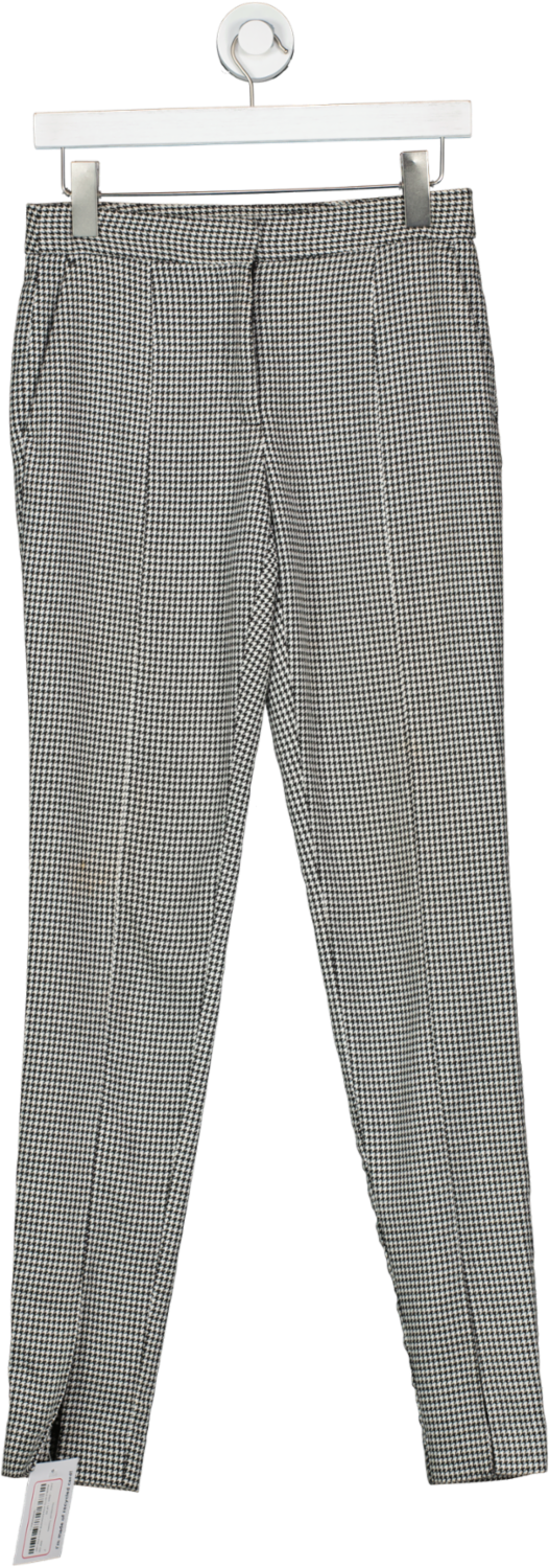 ZARA Black Houndstooth Trousers UK XS