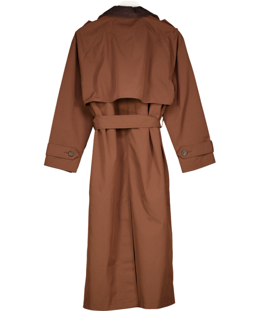 Abercrombie & Fitch Chocolate Brown Water And Wind Resistand Trench Coat UK M
