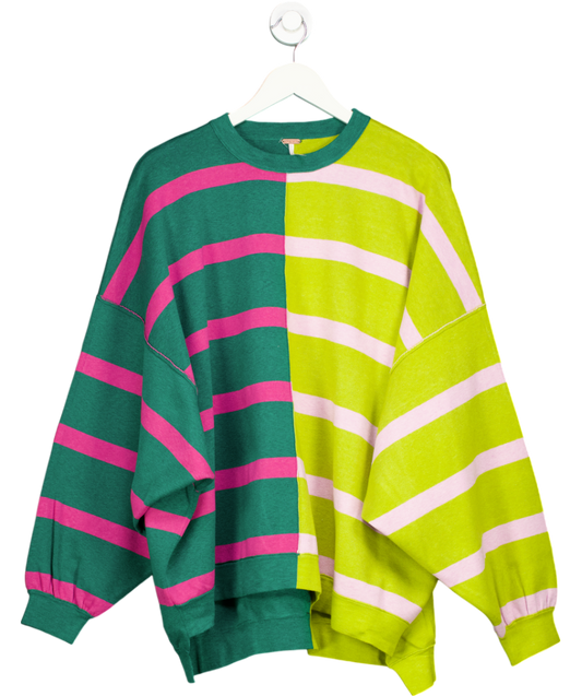 Free People Green Uptown Stripe Jumper UK S