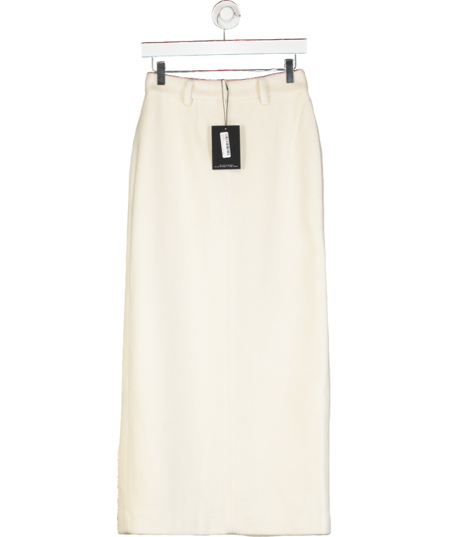 4th & Reckless Cream Shelly Column Maxi Skirt UK 6