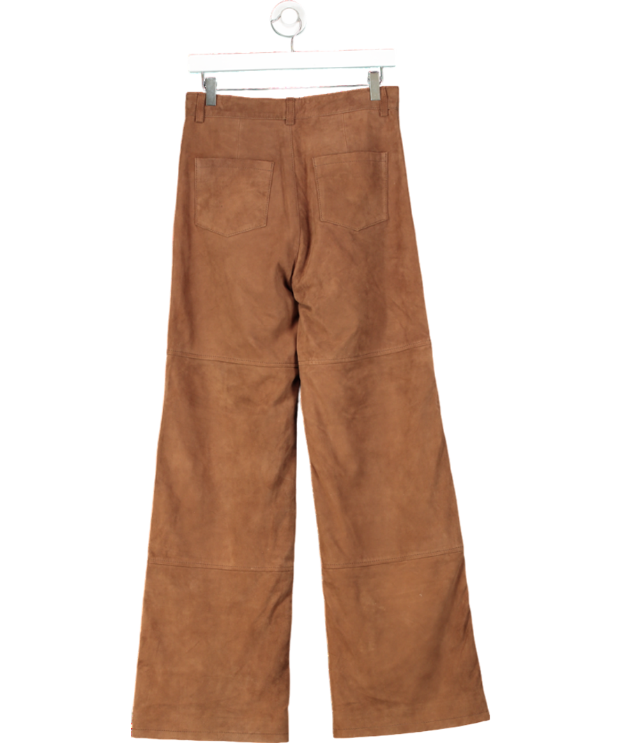 Oval Square Brown Future Suede Trousers UK S