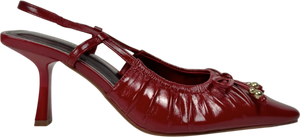 River Island Red Ruched Bow Court Heels UK 4 EU 37