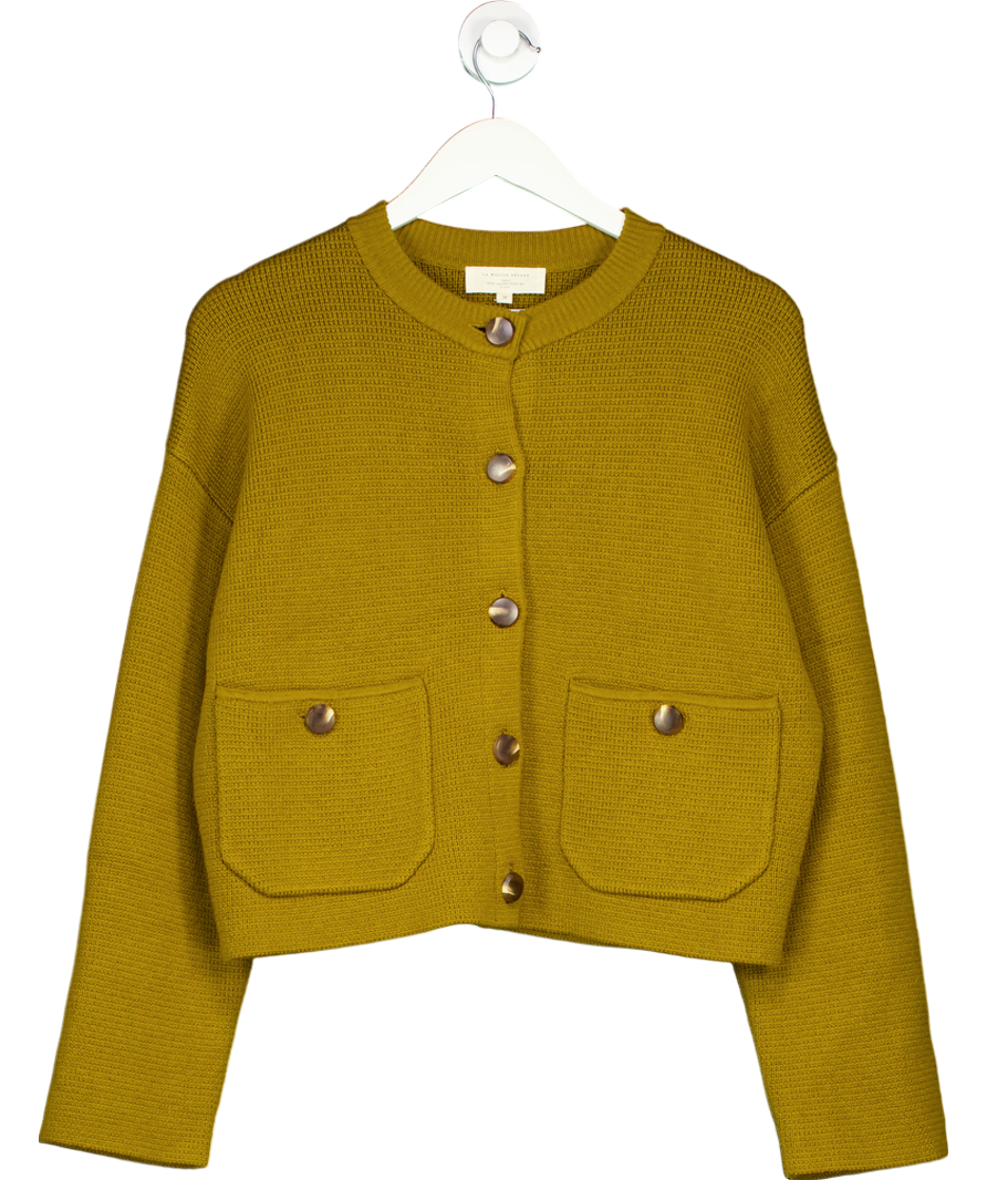 Sezane Green Organic Wool Blend Valerio Jacket Cardigan UK M