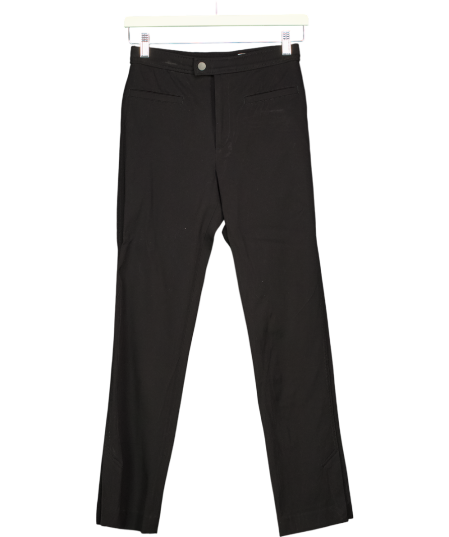 ZARA Black Stretch Split Hem Trousers UK XS