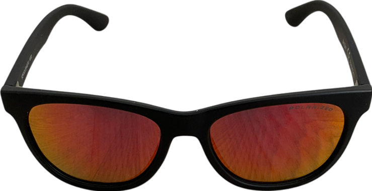 Cairn Black Foolish Matte Sunglasses With Orange Polarised Lenses In Soft Case One Size