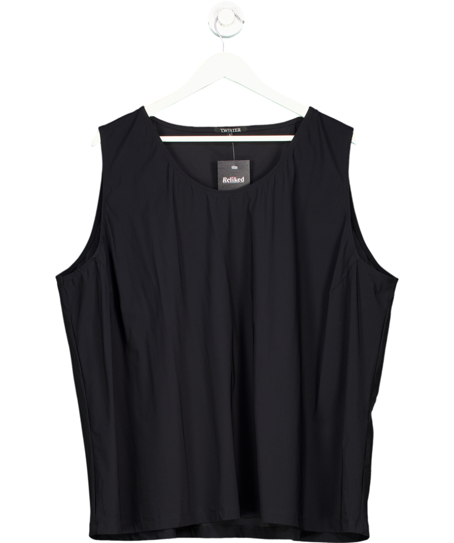 Twister Black Sleeveless Stretch Top UK XXXL