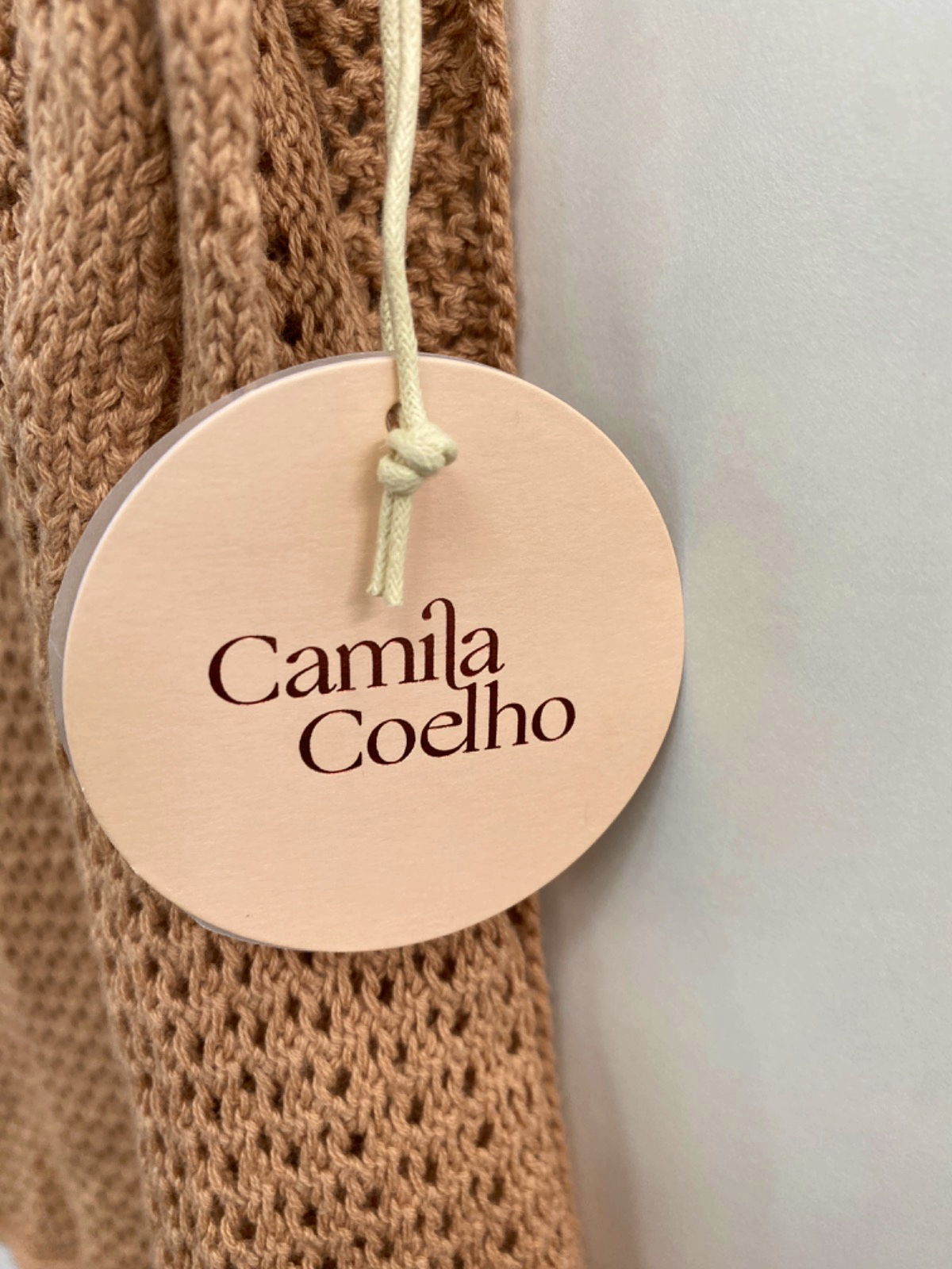 Camila Coelho Brown Crochet Wrap Skirt XS