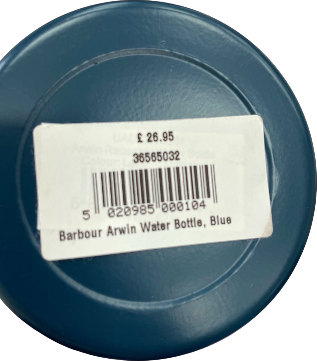 Barbour Blue Arwin Reusable Aluminium Water Bottle