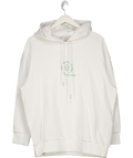 Stella McCartney White Oversize Organic Cotton Logo Hoodie UK XS