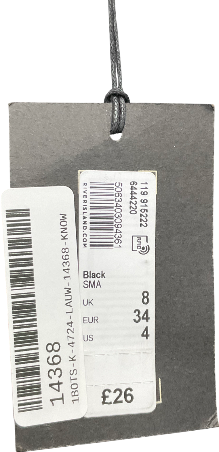 River Island Black Lace Trimmed Mini Skirt UK 8