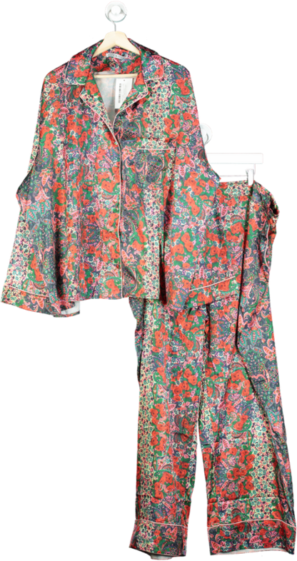 HOPE & IVY Multicoloured Selene Pyjama Set With Matching Scrunchie And Dust Bag UK 28