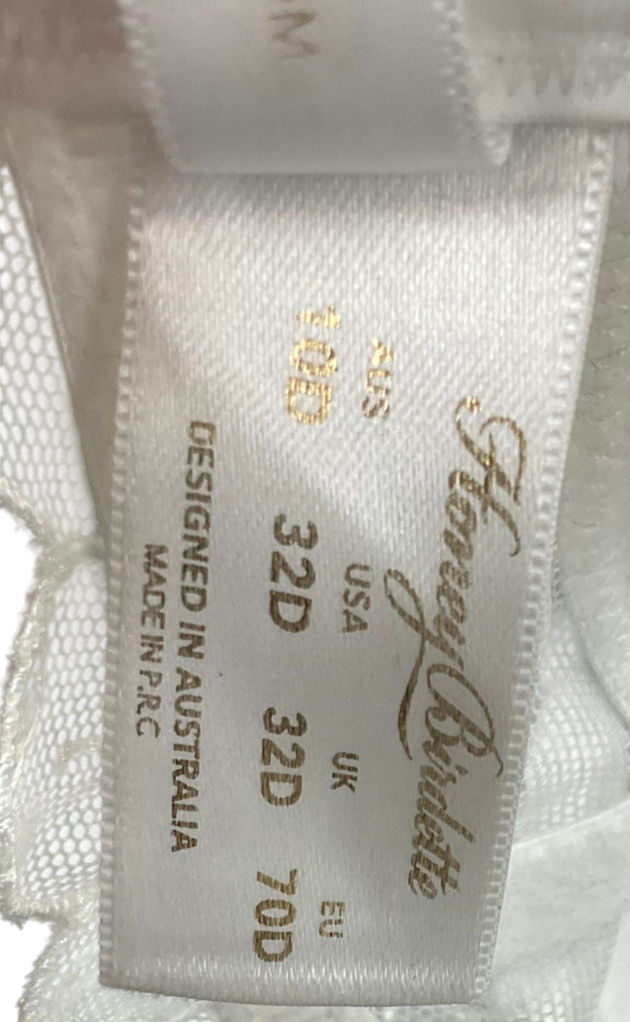 honey birdette White The Fleur Bra UK 32D