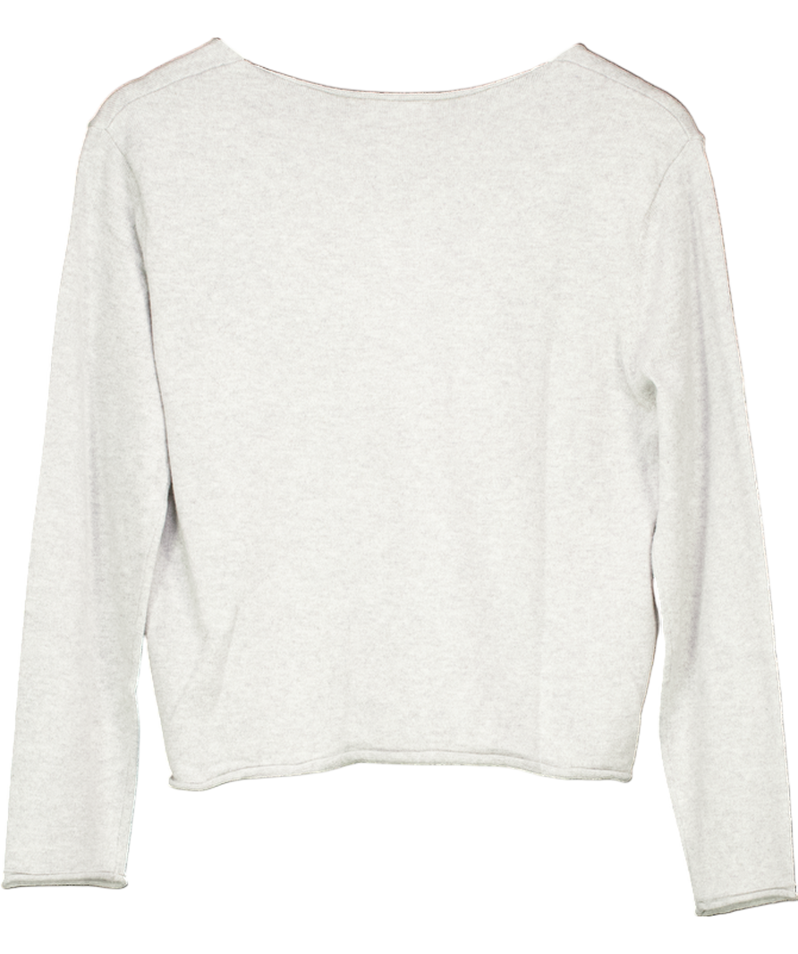 MANGO Grey V-neck Sweater UK S