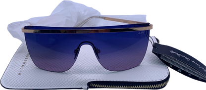 Quay Gold/Blue Get Right Sunglasses