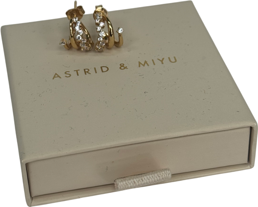Astrid & Miyu Metallic Illusion Spiral Huggie Earrings