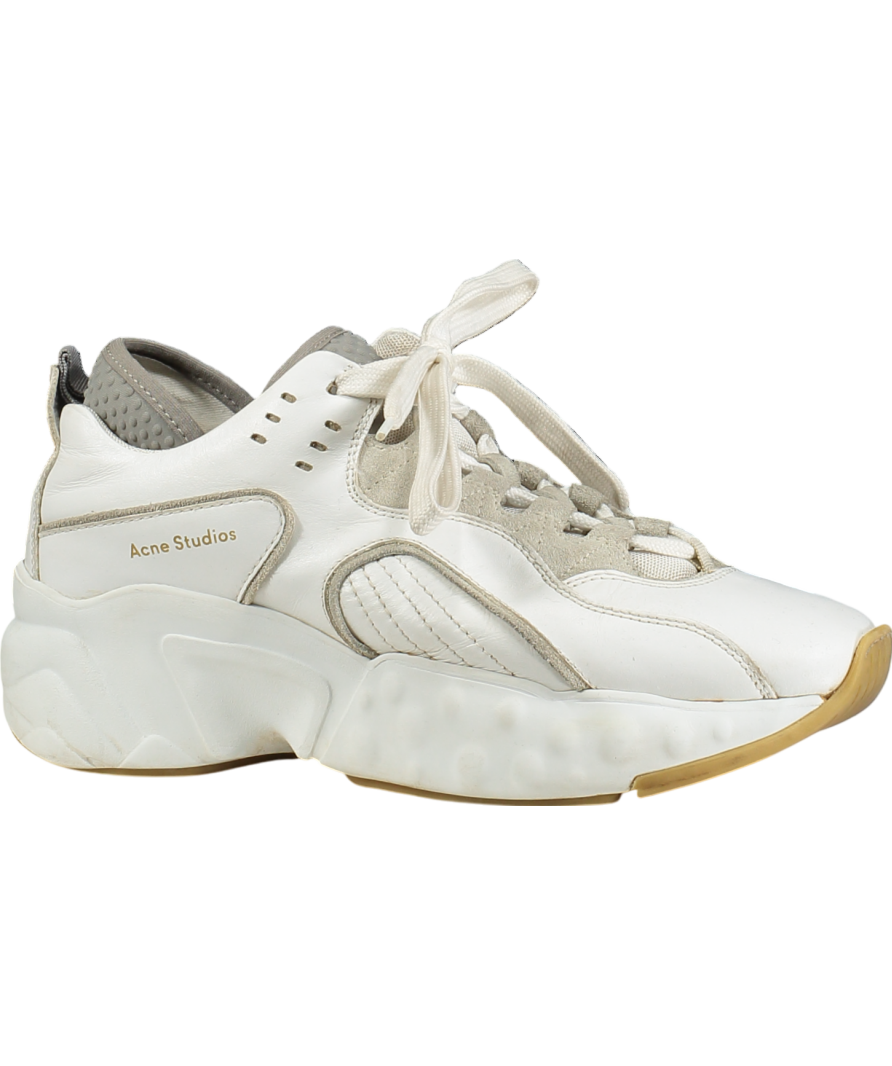 Acne Studios White Manhattan Leather Sneakers UK 4 EU 37 👠