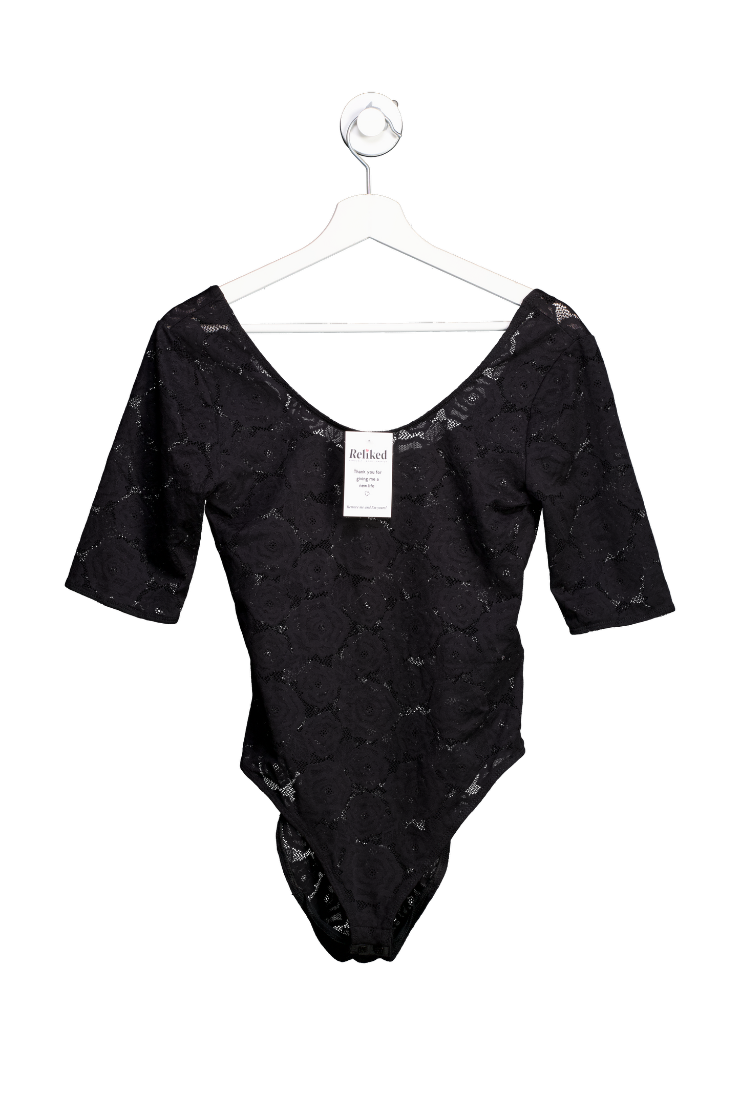 Ba&sh Black Lulu Lace Bodysuit UK 8