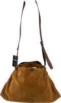 SONGMONT Brown SUEDE Small Gather Bag