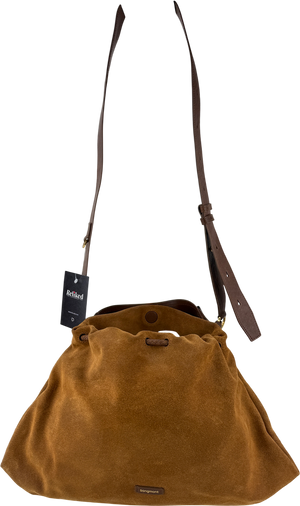 SONGMONT Brown SUEDE Small Gather Bag