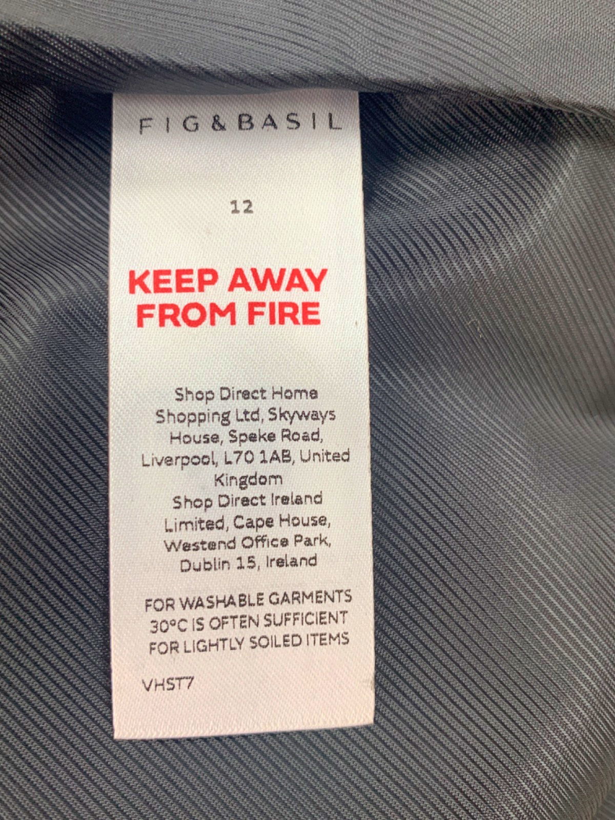 Fig & Basil Black Real Leather Coat UK 12