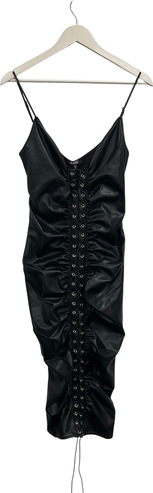 Mars the Label Black The Sada Ruched Midaxi Dress UK 10