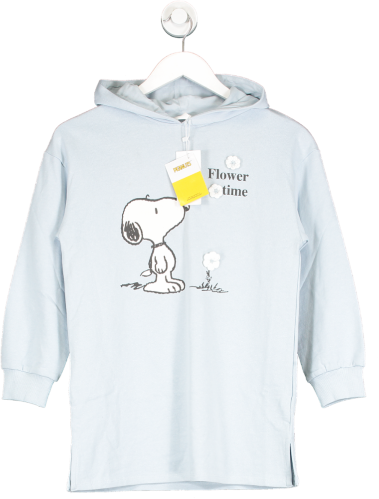 MANGO Blue Snoopy Sweatshirt Dress 9-10 Years 9 Years